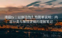 蘑菇tv｜以体验为主的简单说明：内容分类与推荐逻辑的理解笔记
