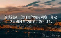 蜜桃视频｜偏日常的使用观察：稳定访问与日常使用的可靠性评估