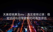天美密桃果冻mv｜真实使用记录：稳定访问与日常使用的可靠性评估