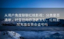 从用户角度聊聊红桃影视：分类是否清晰，对查找内容是否友好，红桃影院充值会员会盗号吗