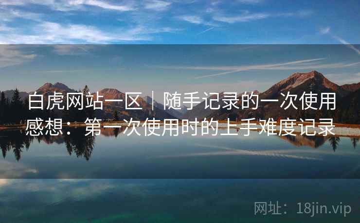 白虎网站一区｜随手记录的一次使用感想：第一次使用时的上手难度记录  第1张