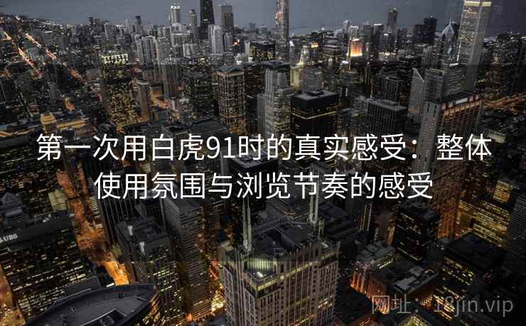 第一次用白虎91时的真实感受:整体使用氛围与浏览节奏的感受 第2张 第一次用白虎91时的真实感受:整体使用氛围与浏览节奏的感受 第2张