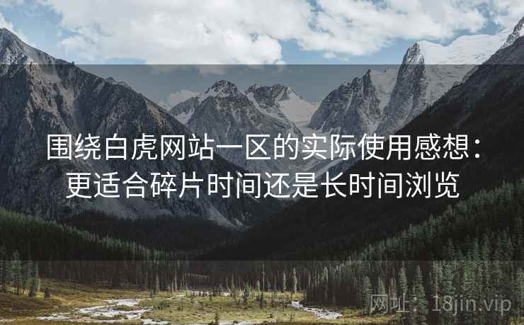 围绕白虎网站一区的实际使用感想:更适合碎片时间还是长时间浏览 第1张 围绕白虎网站一区的实际使用感想:更适合碎片时间还是长时间浏览 第1张