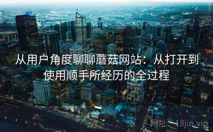 从用户角度聊聊蘑菇网站：从打开到使用顺手所经历的全过程  第1张