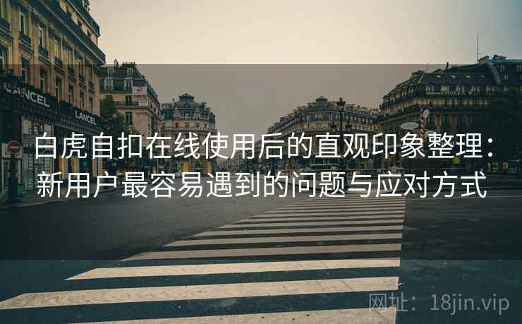 白虎自扣在线使用后的直观印象整理:新用户最容易遇到的问题与应对方式 第1张 白虎自扣在线使用后的直观印象整理:新用户最容易遇到的问题与应对方式 第1张