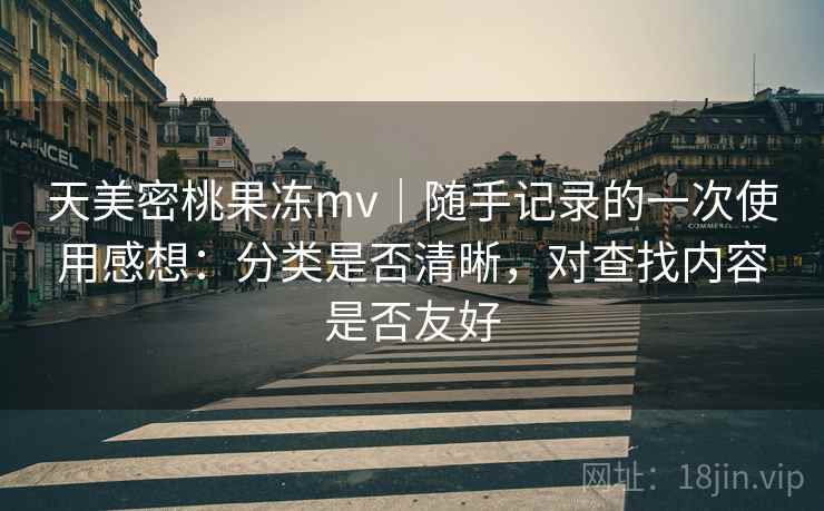 天美密桃果冻mv｜随手记录的一次使用感想：分类是否清晰，对查找内容是否友好  第2张
